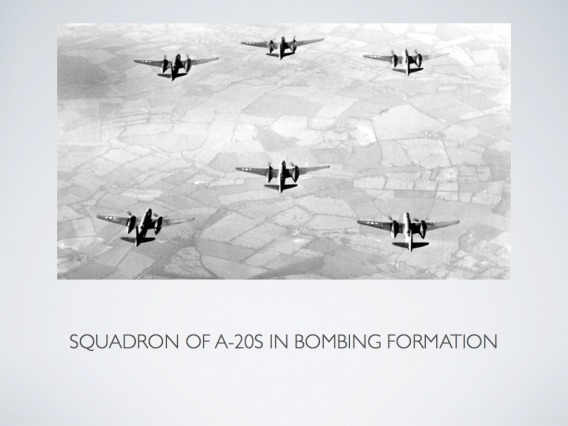 slide.005 Sqd. of A-20s in flight .jpg