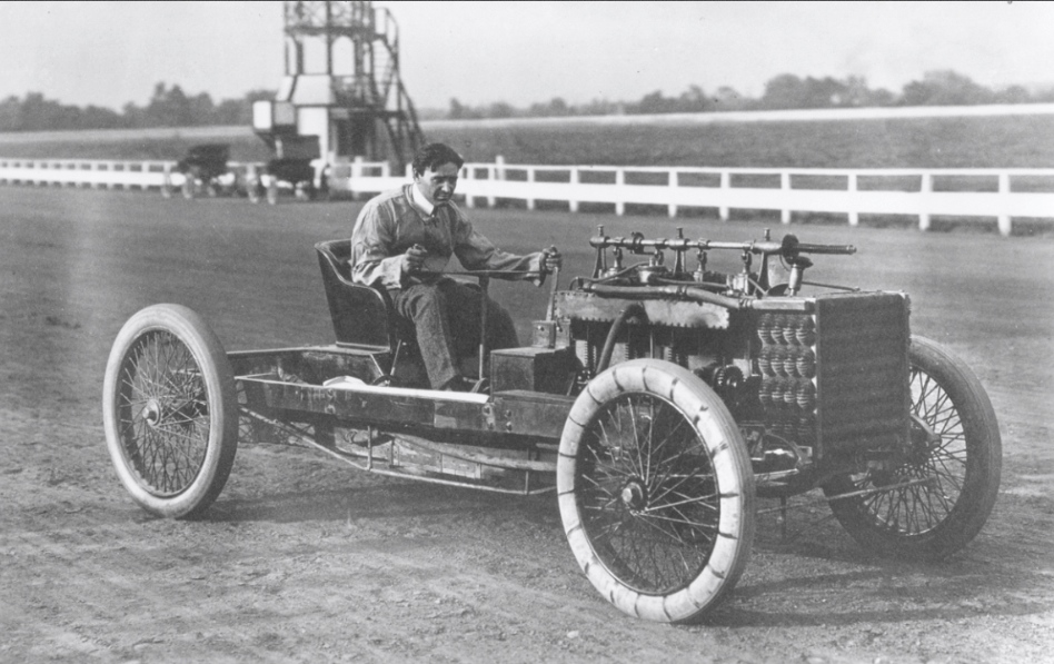 Race Car . Firestone Adv Antique Photo Reprint 5x7 Barney Oldfield Classic.. 
